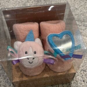 Demdaco Rattle & Mirror Sock Gift Set